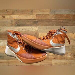 Nike HyperDunk 2015 men's size 11.5. Color burnt orange and white.